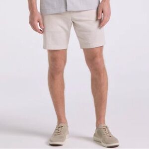 Victoire 100% Linen Bermuda‎ Ivory 10.5” Classic Shorts From France Men’s 34 EUC